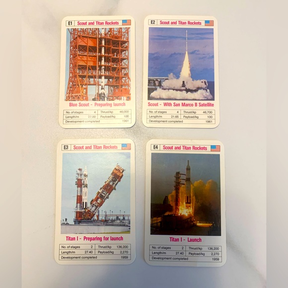Vintage ACE Trump Card Game “Space Rockets” Full Set - Picture 6 of 13